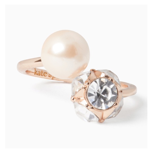 kate spade Jewelry - Sz 7 KATE SPADE Gold Lady Marmalade Pearl Ring NWT